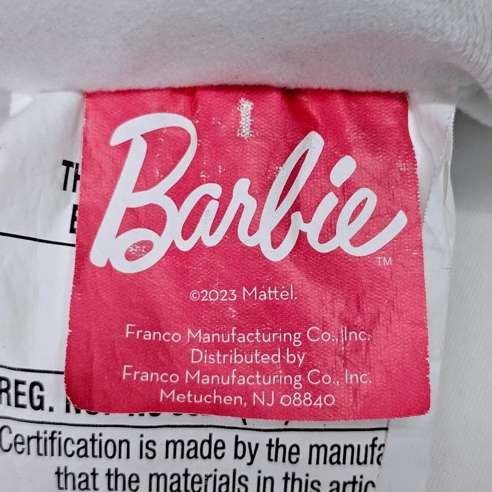 Barbie Roller Skate Girl Plush Pillow Pink Mattel 2023 Franco‎ Decorative 18
